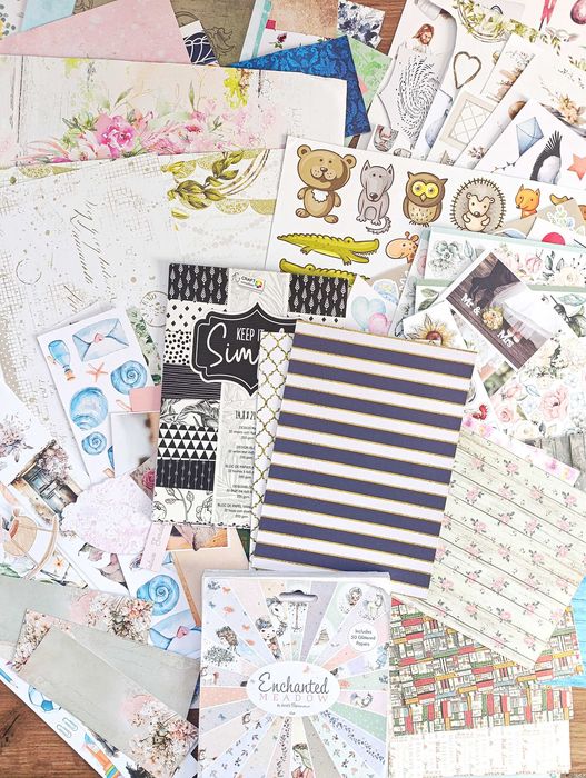 Mix papierów kartki scrapbooking rękodzieło