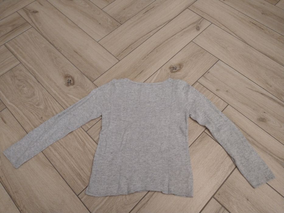 Szary sweterek H&M różowa sowa Connecticut 110/116