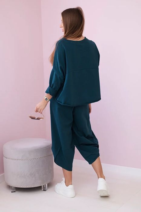 Komplet Bawełniany Bluza + Spodnie Morski
