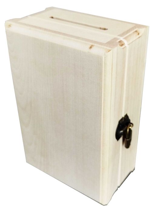 Деревяна копілка, скарбничка ручної роботи під розпис декупаж