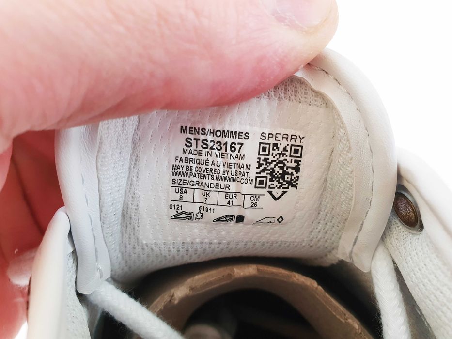 Мужские кеды SPERRY TOP SIDER 43 28 см 9 UK белые