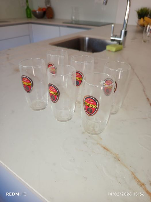 6 Copos Topázio de Coleção – Individual 5€ ou Conjunto 20€