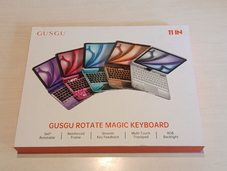 Чехол со встроенной беспроводной клавиатурой GUSGU для iPad Air 11" и iPad Pro 11"