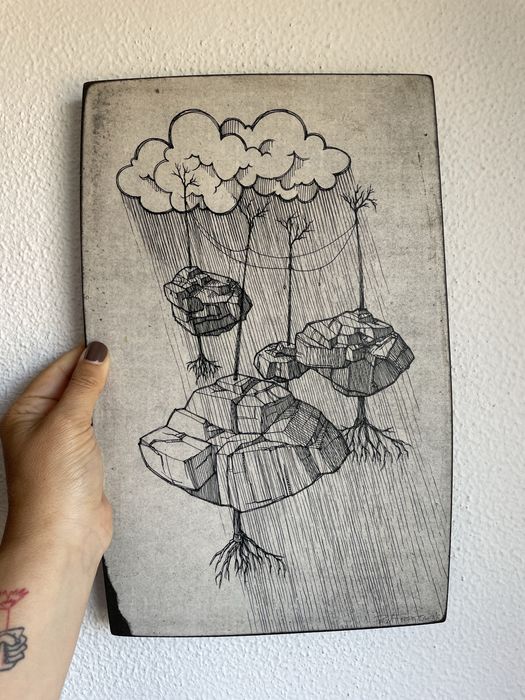 Desenho em aca de Madeira