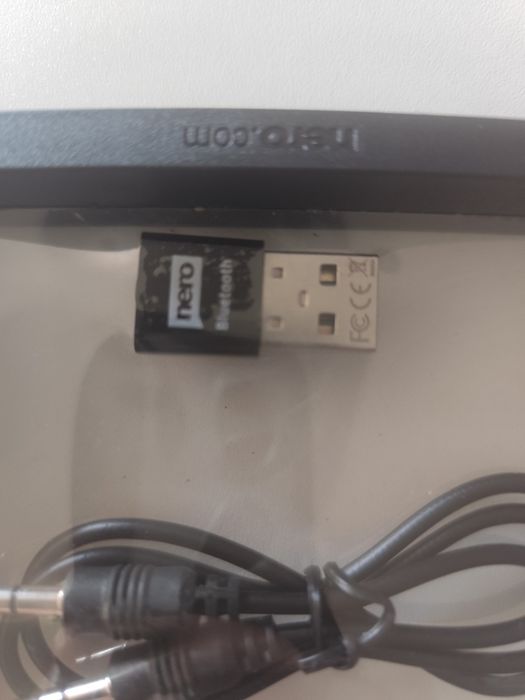 Adapter Bluetooth USB Nero + kabel AUX jack 3,5 mm