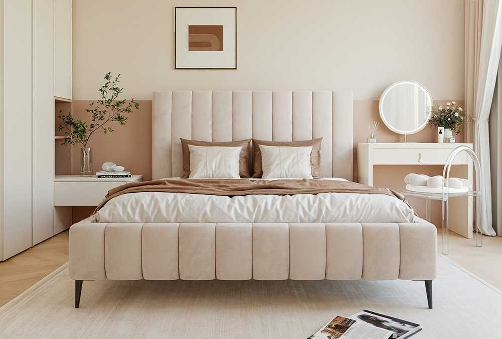 Łóżko tapicerowane MARCEL z pojemnikiem na pościel DARMOWA DOSTAWA