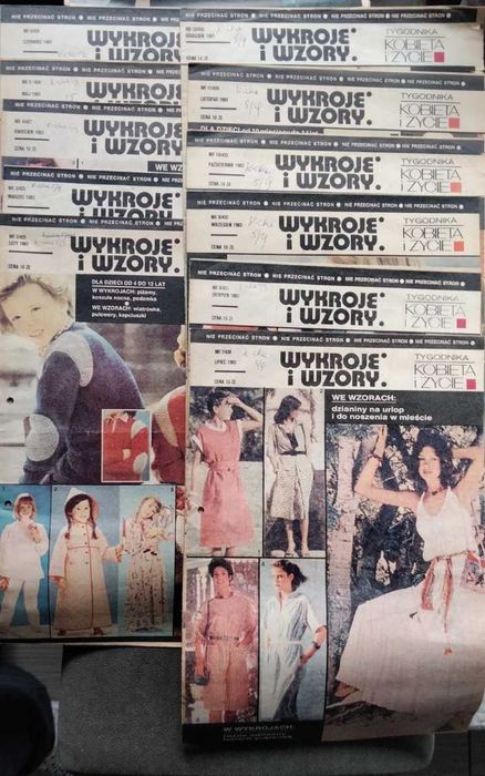"Wzory i wykroje" dodatek do tygodnika Kobieta i Życie 50 numerów