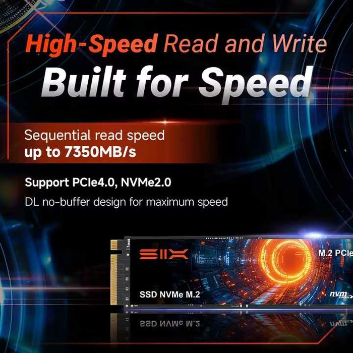 ‼️SIX X7400 NVMe M.2 SSD 1TB PCIe 4.0 (SLC Cache, TLC), 7k Write‼️
