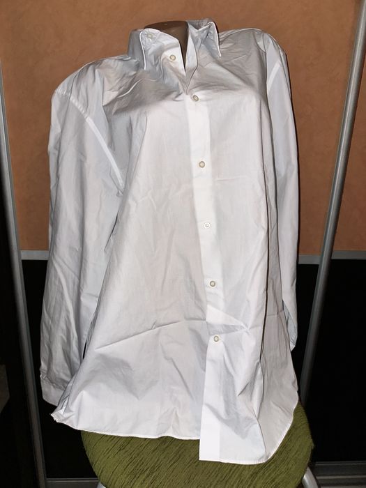 2/3xl біла сорочка оверсайз довгий рукав базова унісекс