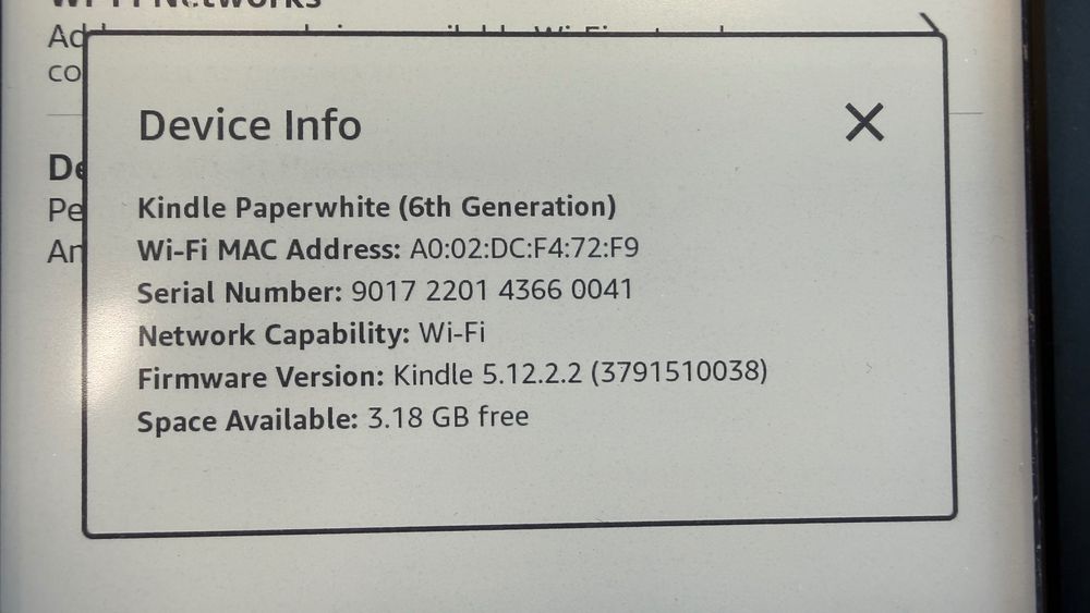 Kindle Paperwhite 2 - 6th generation