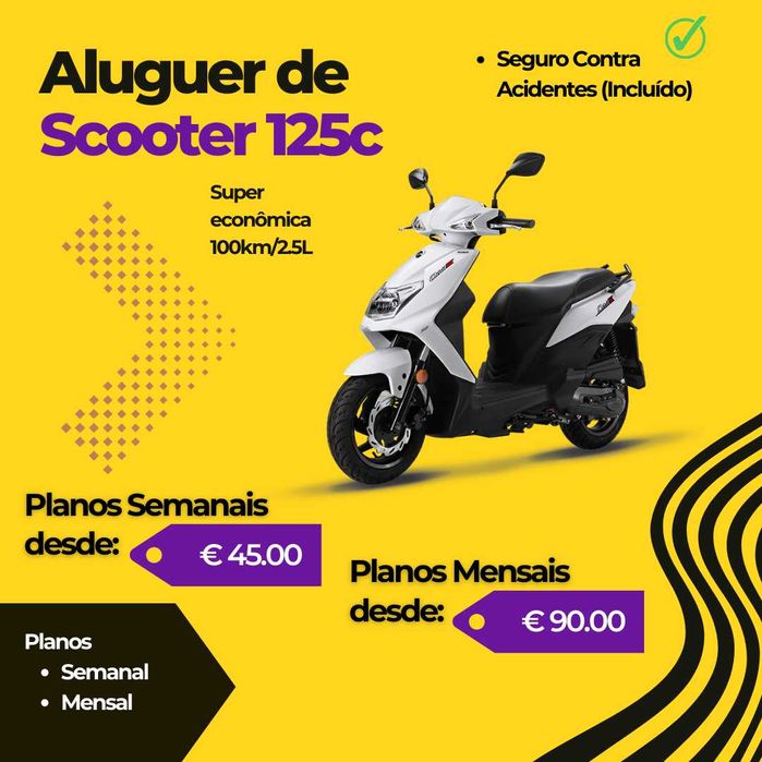 Aluguer/Rental Scooter Planos Mensal/Semanal