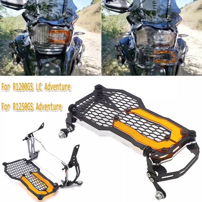 Grelha metálica proteção faróis frontais BMW R1200GS R1250GS