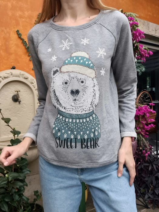 Bluza na zimę z aplikacją rozmiar L Sweet bear