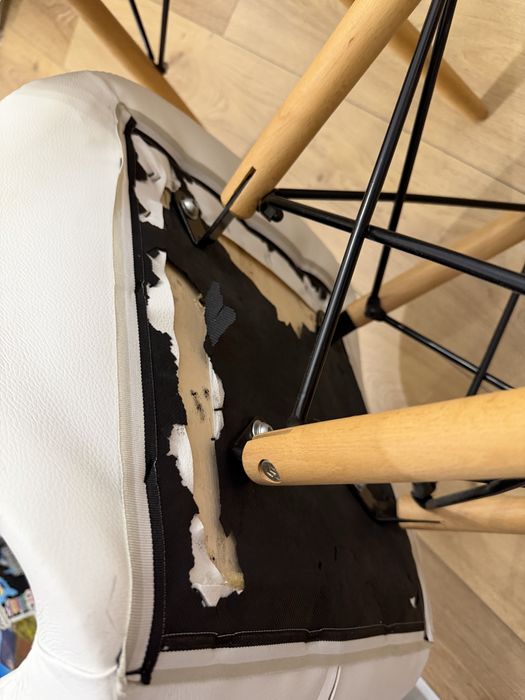 Krzesła skandynawskie białe 4szt loft vintage