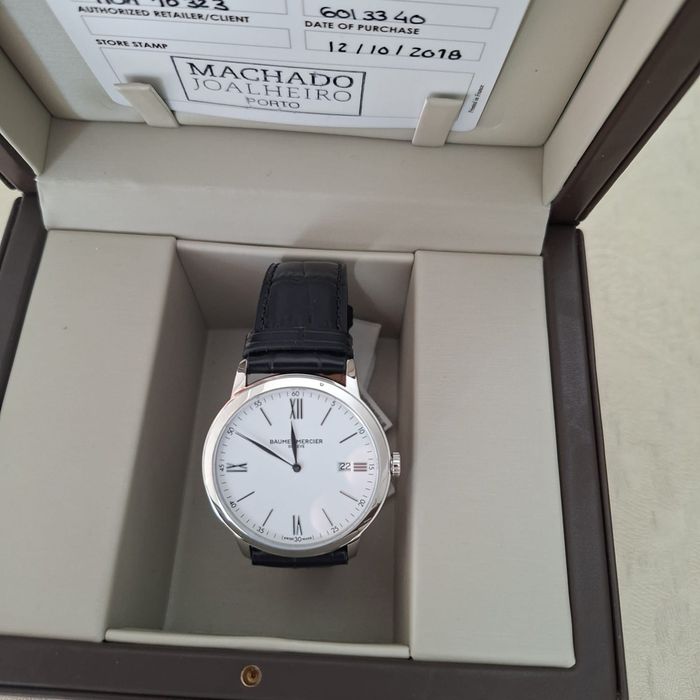 Relógio Baume Mercier, Classima Mercier Quartz 40mm, estojo e etiqueta