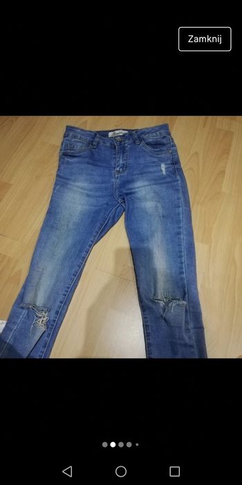 Spodnie jeans damskie S