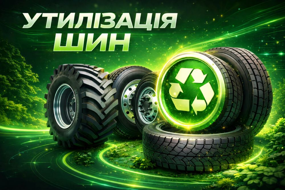 Утилізація будь-яких відпрацьованих шин на самих вигідних умовах