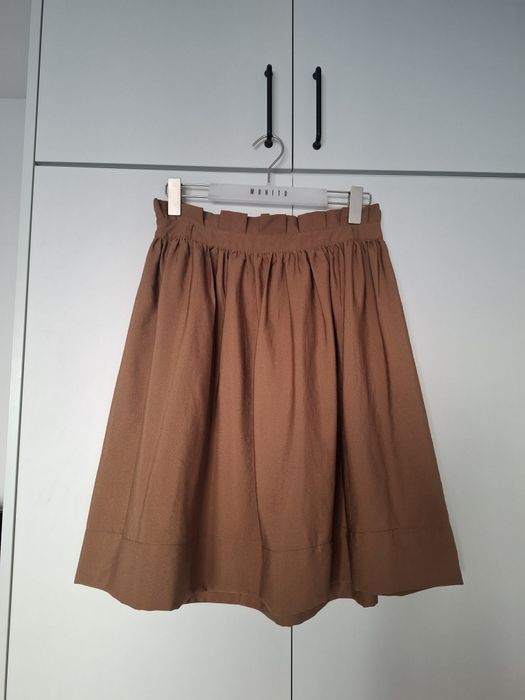 Brązowa spódnica w kolano rozmiar L H&M