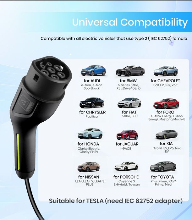 Carregador de carros eléctricos e híbridos Junsun Monofásico 3,5KW 16A