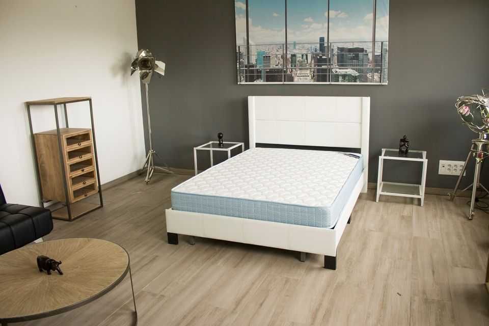 Cama com cabeceira branca - envio grátis