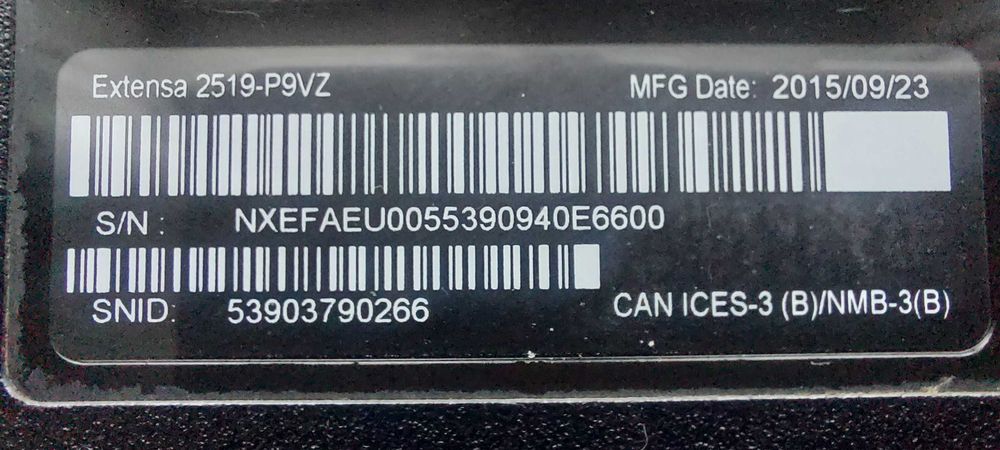 Продам ноутбук 15,6" Acer Extensa 2519 (апгрейдженый, улучшенный)