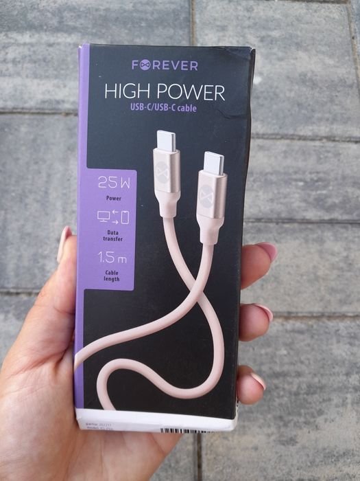 Kabel USB-C 25W Forever High Power 1.5 m nowy