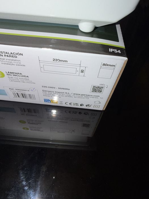 25 uni Projetor de muro (de encastrar) Inox lacado branco