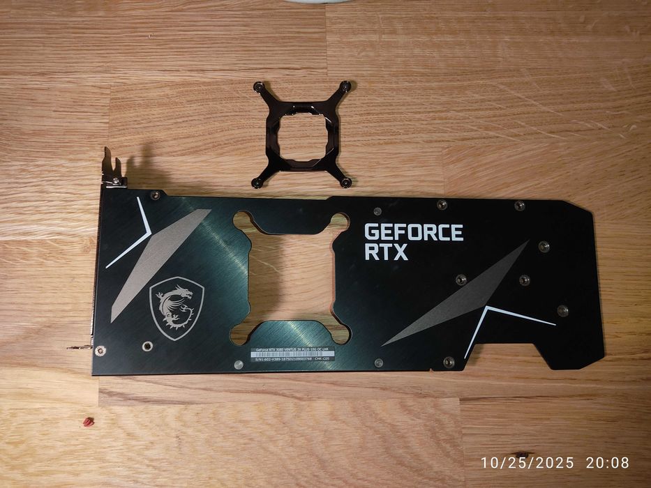 Dissipador + Backplate MSI Ventus 3x RTX 3080