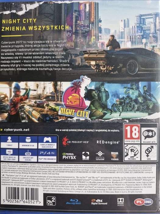 Cyberpunk 2077 gra na PS4