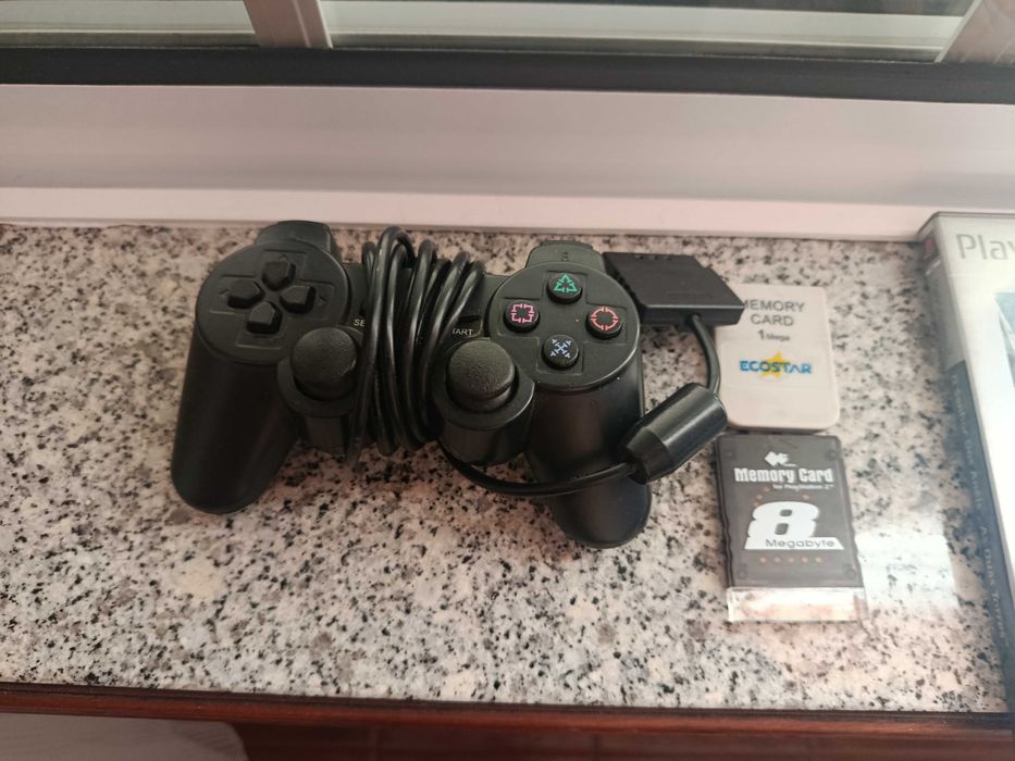 Conjunto 5 jogos comando e cartão de memória ps2