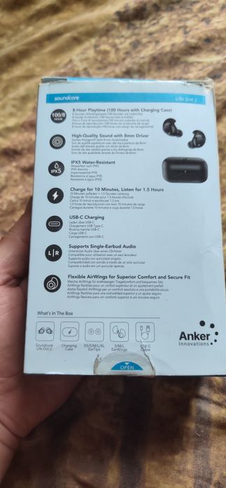 Навушники вакуумні.Anker soundcore life Dot2.