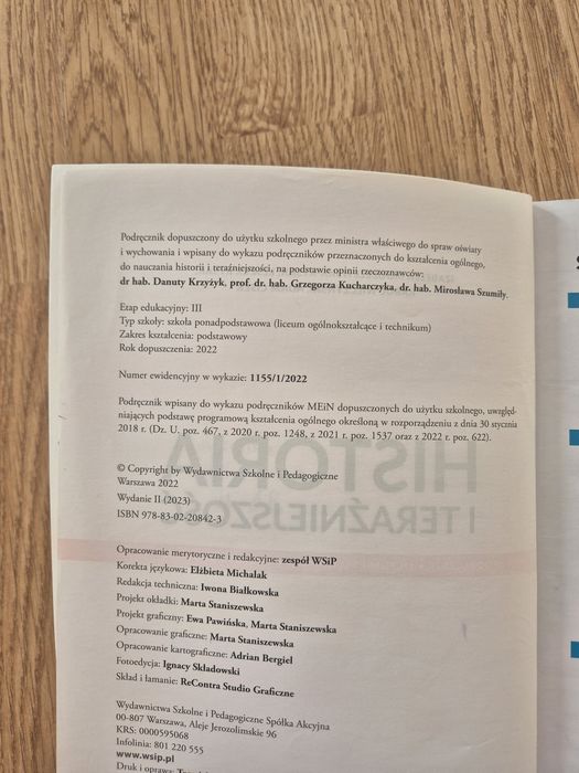 Historia i teraźniejszość klasa 1 liceum lub technikum