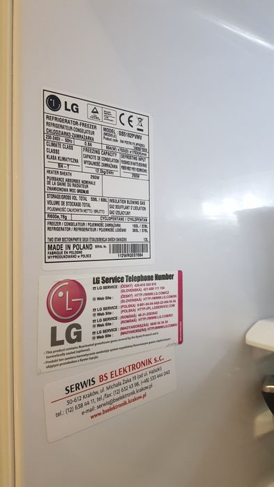 Lodówka Side by Side LG GS5162PVMV zbiornik na wodę kostkarka części