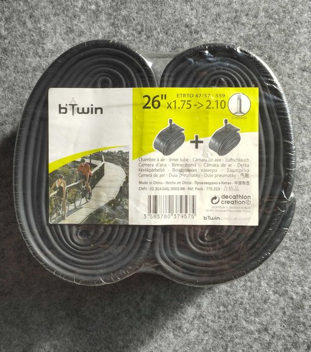 2 Câmaras de Ar p/ Bicicleta - Válvula Schrader