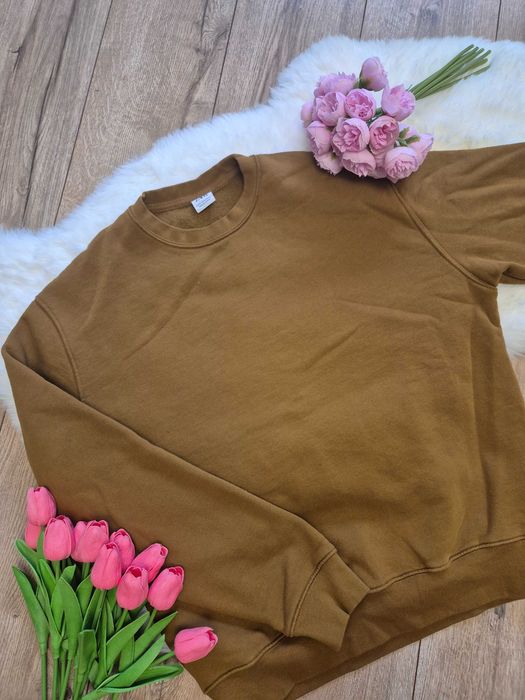 bluza Zara S 36 damska męska unisex basic brązowa oversize