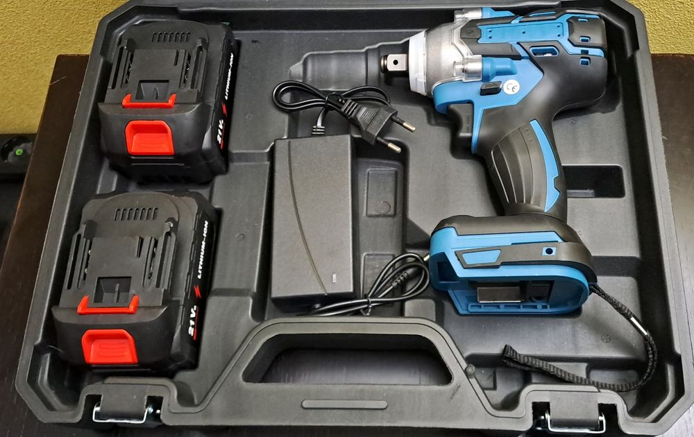Pistola de impacto a bateria,380Nm -1/2 ", 21V (Artigo Novo)