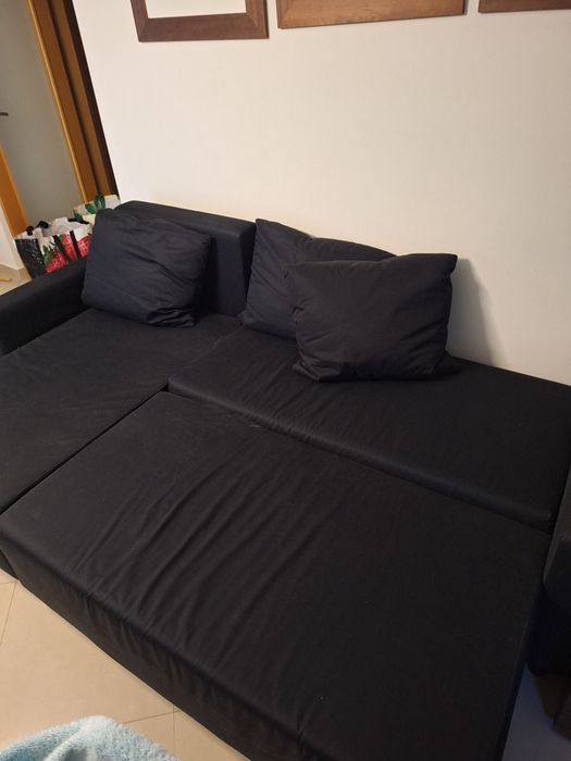 Sofá cama preto Ikea