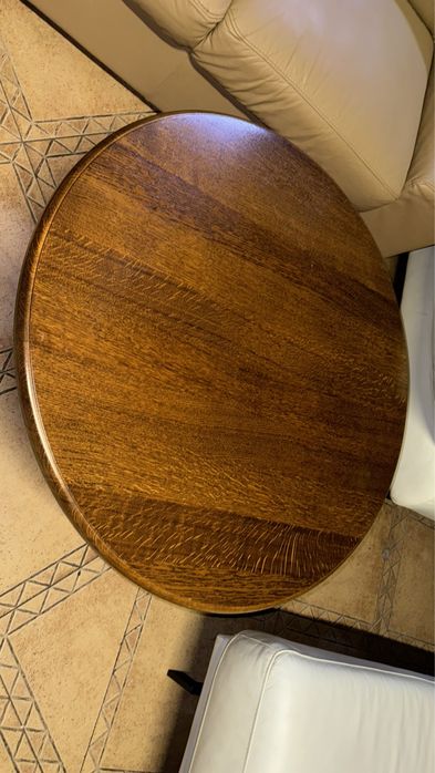 Стіл дубовий журнальний круглий ( 141101)