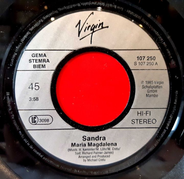 Sandra ‎- I'll Never Be. Maria Magdalena - 1985. (EP). Пластинка