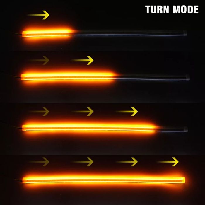 Гибкие Лед дневные ходовые огни с бегущим поворотом 30 45 60см
