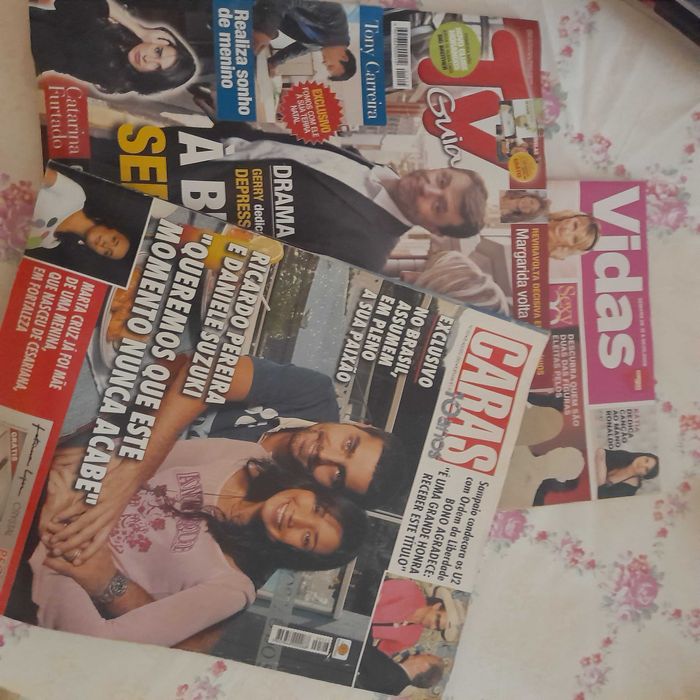 Revistas GENTE, CARAS, VIP e outras anos 70  a 2000