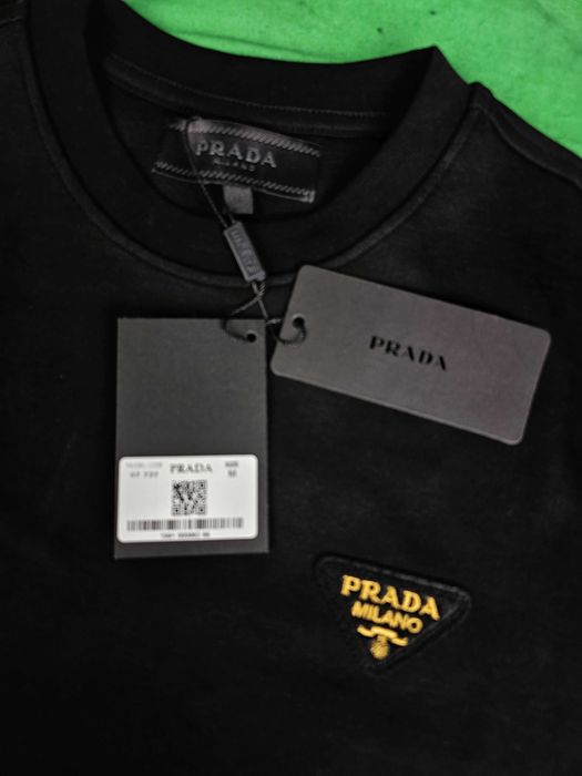 Bluza męska premium prada OUTLET czarna znaczek mały