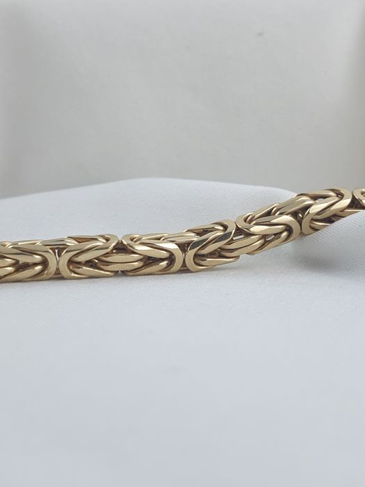 Złoty łańcuszek splot królewski pełny 60 cm łańcuch 585