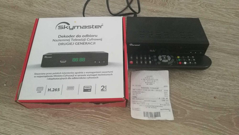 Prawie nowy dekoder do odbioru naziemnej telewizji cyfrowej