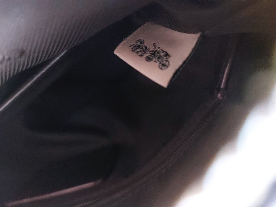 Torebka Coach New York brązowa beżowa z logo