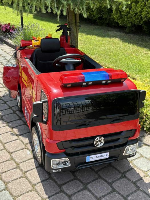 Auto Na Akumulator Straż Pożarna Akumulator 12V 10Ah Czerwony