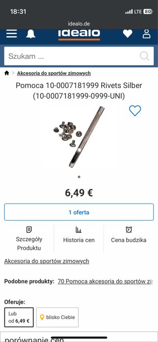 Nity Pomoca skitury foki 4 mm nity do fok