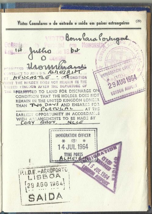 MARINHA - Antiga - 1960 - Cédula de Inscrição de Tripulante - Enfermeira - SELOS ISN