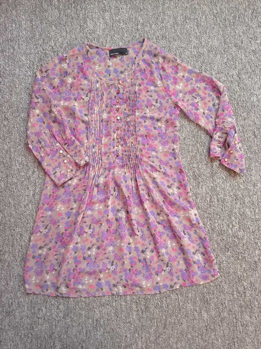 Bluzka, tunika, lekka, zwiewna, w kwiaty