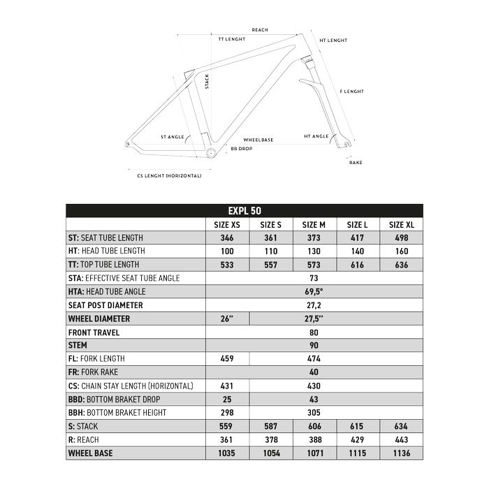 BTT de Passeio EXPL 50 Cinzento-claro